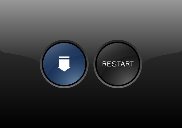 Restart Button - Vektor, Bild