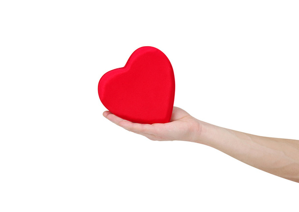 Красное сердце в руке - Фото, изображение