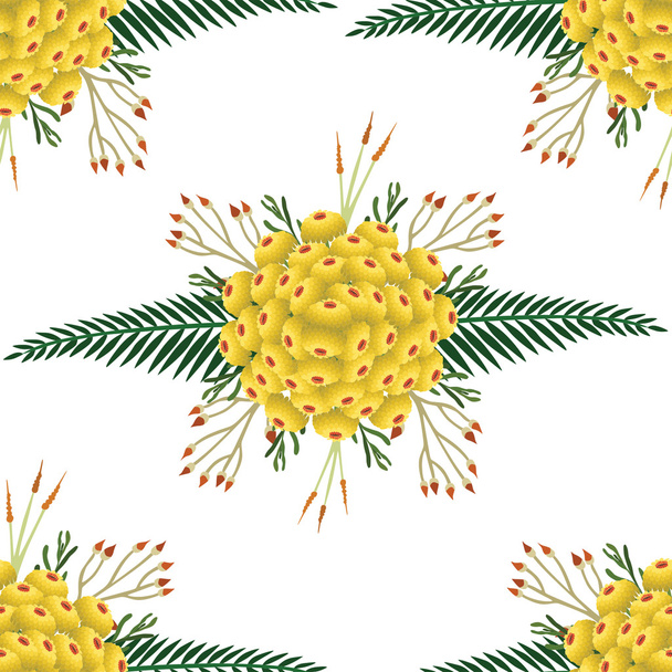 Vector pattern with different flowers - Vektor, kép
