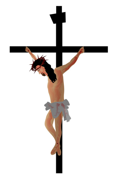 kruisiging van Jezus - Vector, afbeelding
