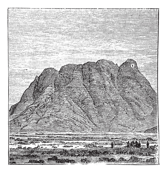 Monte Sinai o Monte Horeb nella penisola del Sinai Egitto vintage engr
 - Vettoriali, immagini