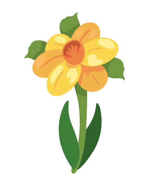 жовта квітка ікона ізольована ілюстрація - Вектор, зображення