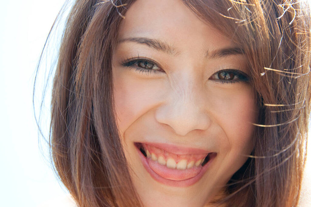 close - up portrait of beautiful asian woman face. - Foto, immagini
