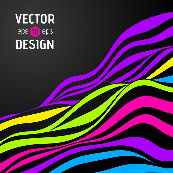 Vector Abstract Waves Background - Vector, Image