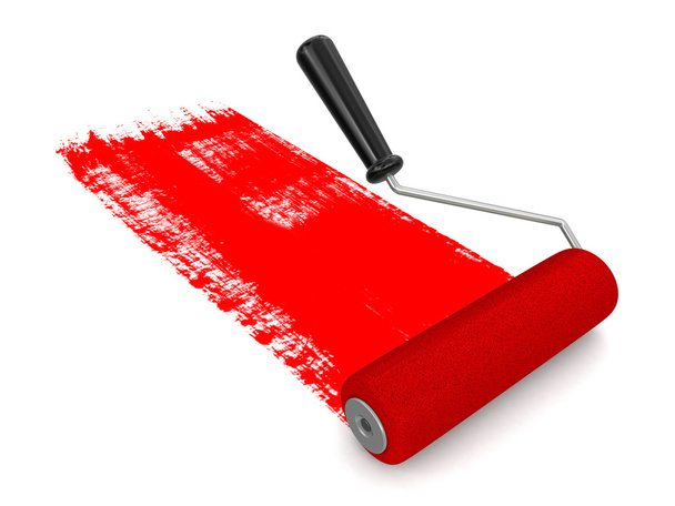 Paint roller (clipping path included) - Foto, Imagem