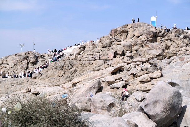 Mount Arafat van barmhartigheid (Jabal Rahmah)  - Foto, afbeelding