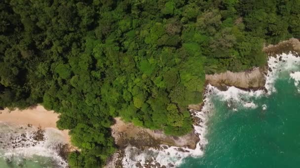 Vista aérea drone 4k Alta calidad de fondo de las ondas del mar del océano, Fondo marino de las ondas oscuras - Metraje, vídeo