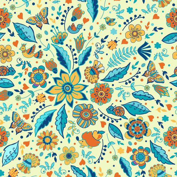 Floral vintage pattern - Vector, Image