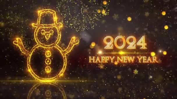 2024 Boldog Új Évet Tematikus Háttér Animáció, Kiváló minőségű Új Évet Animáció Nyaralás Évszakok, Kiváló minőségű Boldog Új Évet Bevezetés Animáció Év 2024 - Felvétel, videó