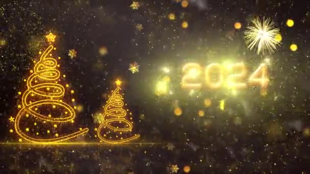 2024 Bonne année Animation de fond thématique, Animation de nouvelle année de haute qualité pour les saisons de vacances, Bonne année de haute qualité Intro Animation pour l'année 2024 - Séquence, vidéo