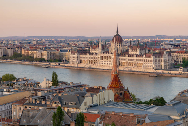 A picture of the Hungarian Parliament Building at sunset. - Photo, Image