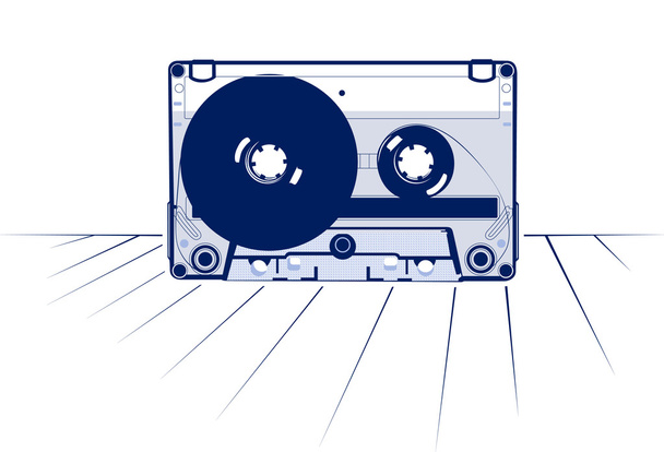 Tonbandkassette - Vektor, Bild