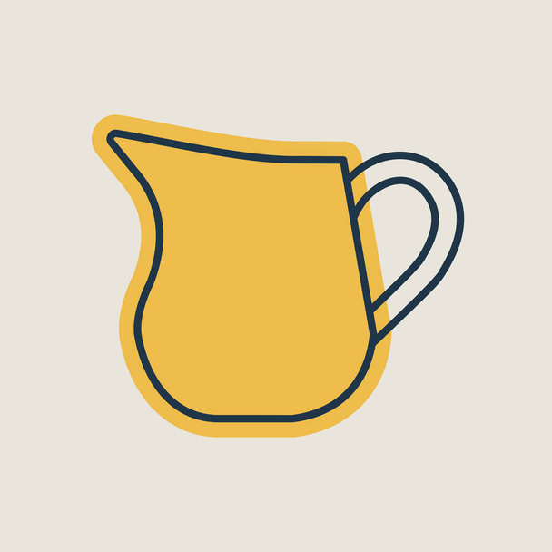 Vektorová ikona krémového džbánu. Značka mléčného výrobku. Graf symbol pro vaření webové stránky a aplikace design, logo, app, UI - Vektor, obrázek