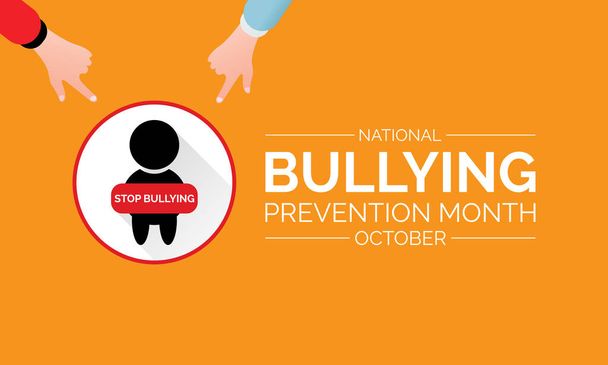 National Bullying Prevention Month Raises Awareness, Empathy, and Advocacy for Safer Communities. Vector Illustration Template. - Vector, Image