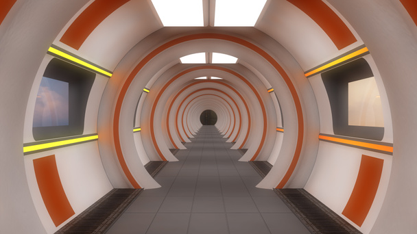 Corridor in futuristic interior - Photo, Image