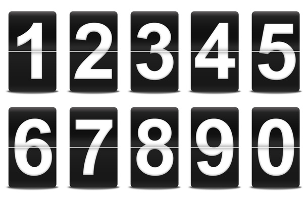 Set of black flip numbers - Fotoğraf, Görsel