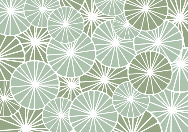 Geometrické měkké zelené květy minimální vzor linie dekorace pozadí. vektorová ilustrace. - Vektor, obrázek