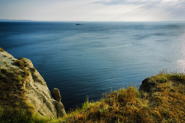 Cliff aan de Wolga, Saratov regio, Rusland - Foto, afbeelding