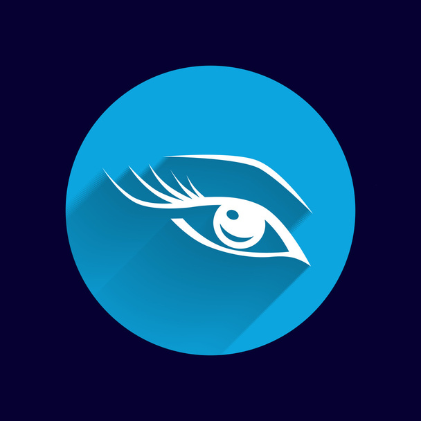 vektorové modré oči s dlouhými řasami žena make-up krásy symbolem - Vektor, obrázek