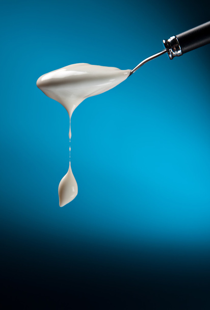 Spoon with healthy yogurt - Φωτογραφία, εικόνα