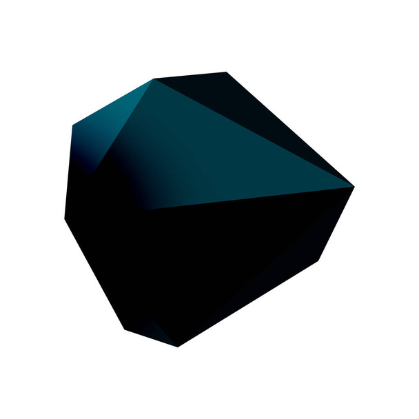 Abstract low poly stone design. Geometric 3d vector design element - Vector, Image