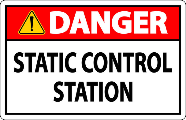 Сигнал небезпеки Статична станція управління - Вектор, зображення
