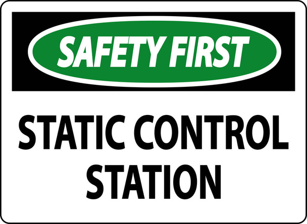 Безпека Перша статична контрольна станція - Вектор, зображення