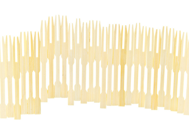 groep van Spies vork gemaakt van hout - Foto, afbeelding
