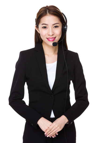 Asian female customer services operator - Photo, Image