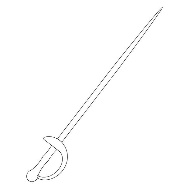 kılıç simgesi vektör çizimi tasarımı - Vektör, Görsel