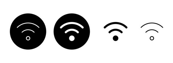 Иллюстрация иконки Wifi. знак сигнала и символ. Значок беспроводной - Вектор,изображение