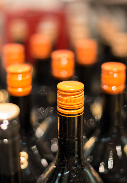 Wine bottles in the wine store. - Photo, Image