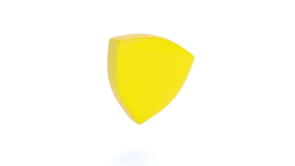 Gelbes Element Spielkontrolle om weiß in der Lage, nahtlose 4k Schleife - Filmmaterial, Video