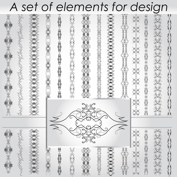 Elementos de diseño caligráfico - conjunto de vectores. Ilustración vectorial
 - Vector, Imagen