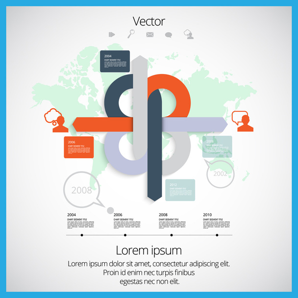 Cronología Infografía - Vector, Imagen