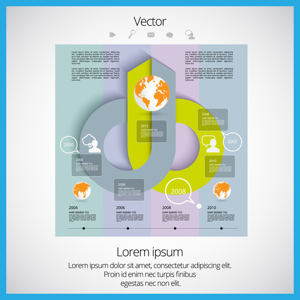 Cronología Infografía - Vector, Imagen