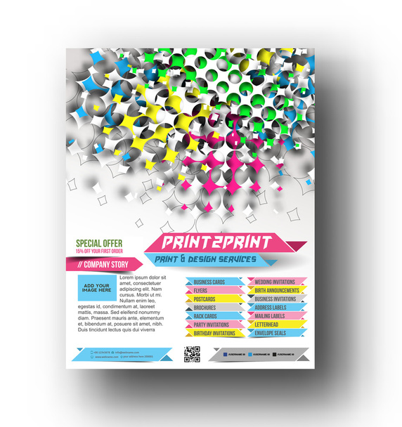 Prensa Color Management Flyer
 - Vector, imagen