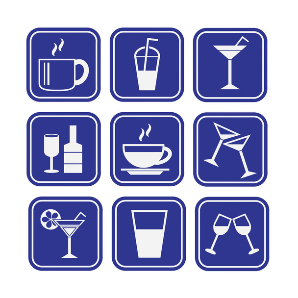Conjunto de iconos de bebida
 - Vector, Imagen