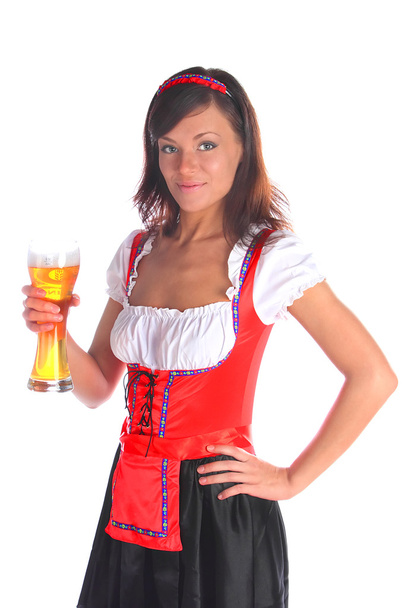 The girl in a traditional Bavarian dress - Фото, зображення