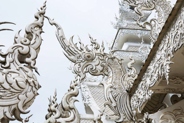thai perinteinen valkoinen temppeli, thaimaa. - Valokuva, kuva
