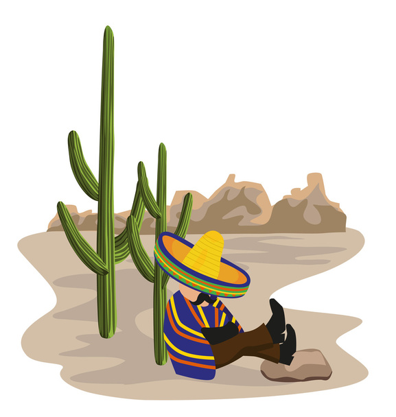 Mexican napping - Vector, Image