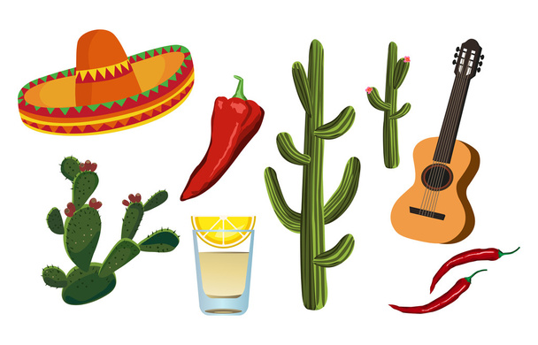 Mexican Symbols - Vector, Image