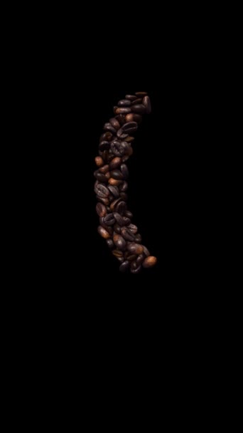  Animovaný kávový písmo text s alfa kanál znak závorka - Záběry, video