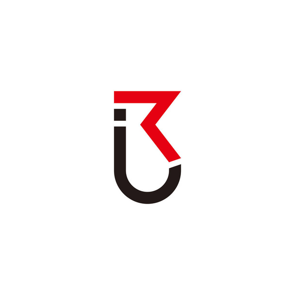 letter rj linked geometric simple logo vector  - Vector, Image