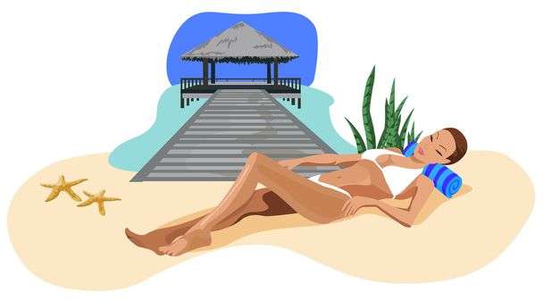 Vacation in the Tropics - Vector, Image