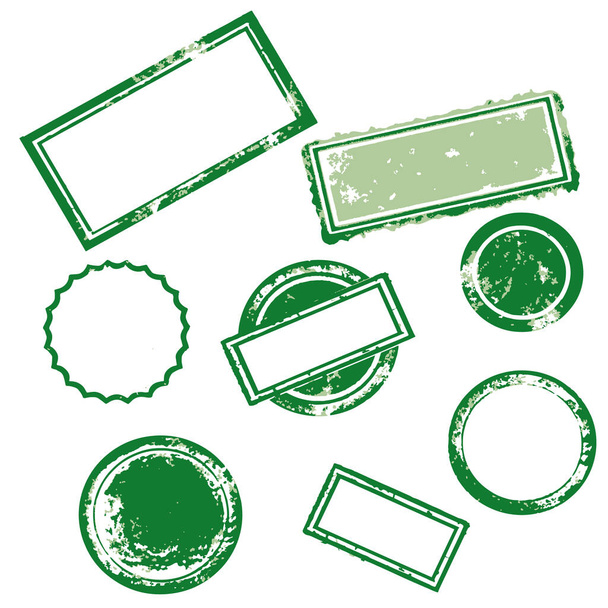 Cadre vectoriel d'illustration de tampon en caoutchouc - Vecteur, image