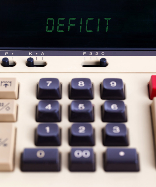Calculadora antigua - déficit
 - Foto, Imagen