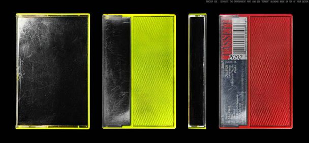 Gebruikte cassette tape model set. oud, vies en vol krassen - Foto, afbeelding