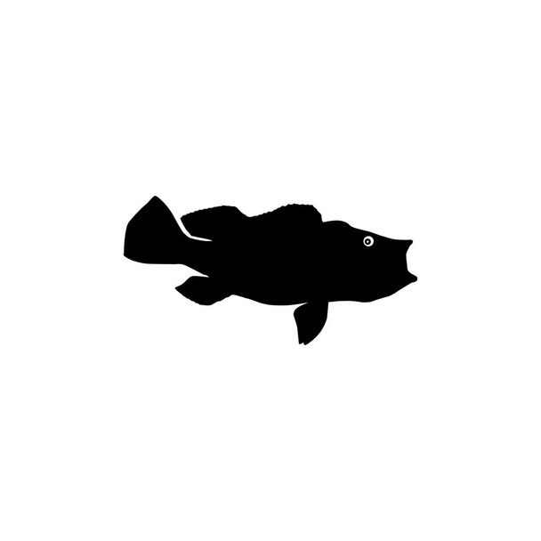 Bass Fish Silhouette, puede utilizar para ilustración de arte, Gramo de logotipo, Pictograma, Mascota, Sitio web o elemento de diseño gráfico. Ilustración vectorial - Vector, imagen