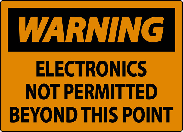 Uyarı İşareti Elektronik Bu Noktanın Ötesine İzin Verilmiyor - Vektör, Görsel